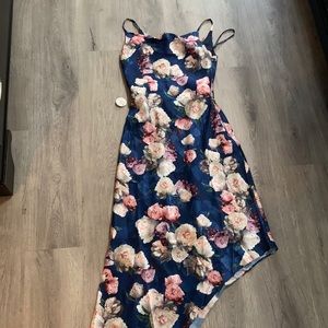 Beautiful floral asymmetrical dress